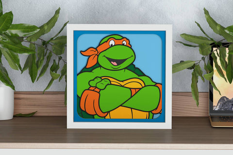 Ninja Turtle Shadow Box. File for cutting