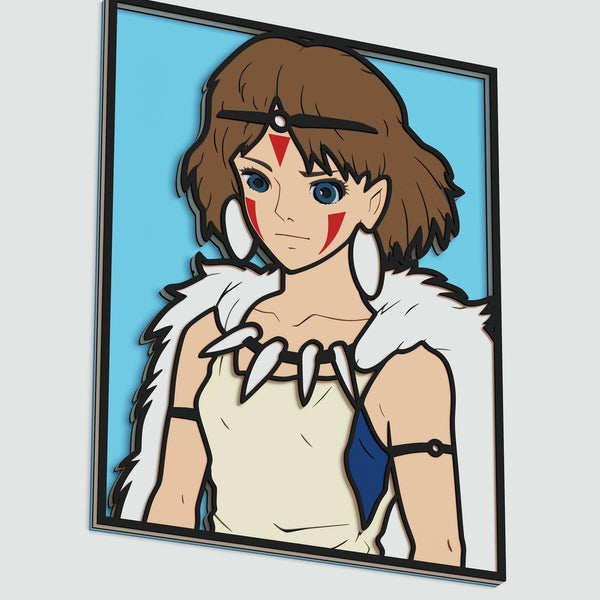 Princess Mononoke Layered Design for cutting