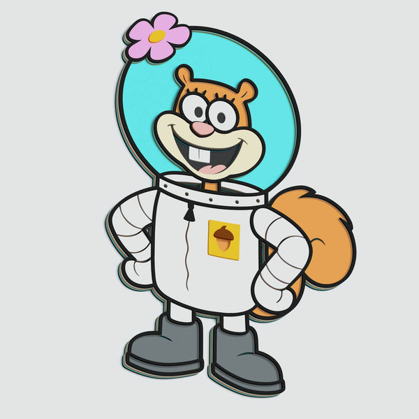 Sandy Cheeks Layered Design for cutting