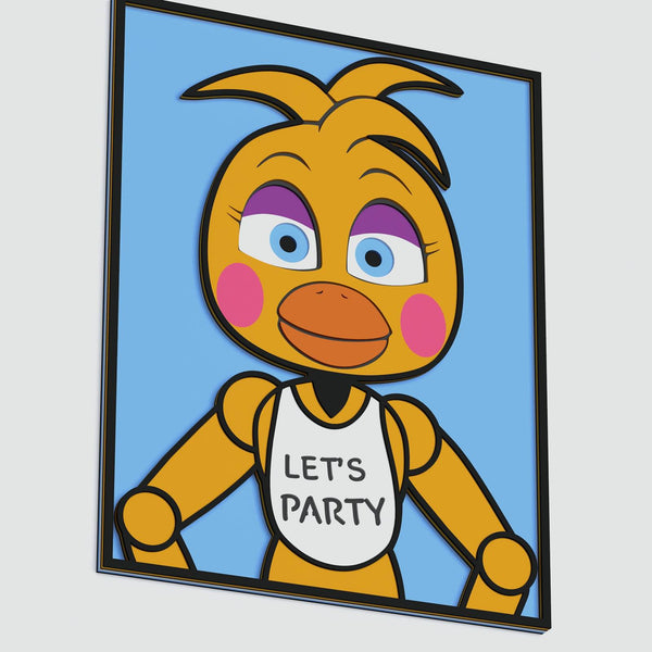 Chica (FNAF) Layered Design for cutting