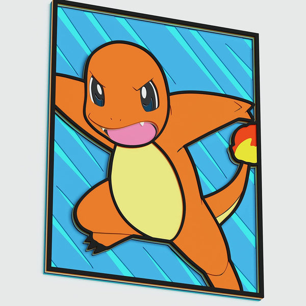 Charmander Pokemon v2 Layered Design for cutting