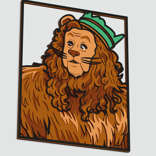 Cowardly Lion Layered Design for cutting
