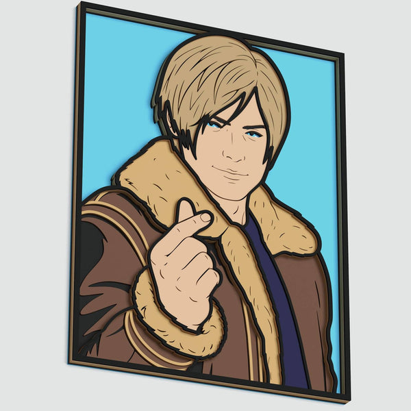 Leon S Kennedy (Resident Evil) Layered Design for cutting