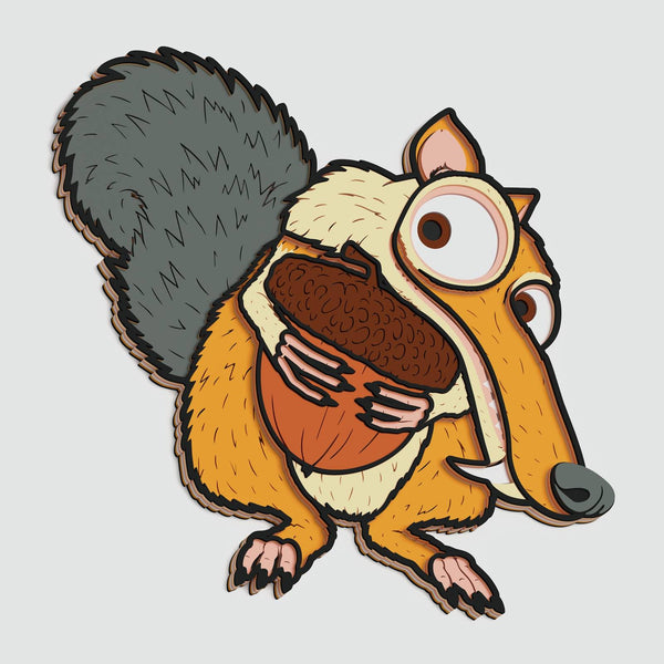 Scrat (saber-toothed squirrel from Ice Age) Layered Design for cutting