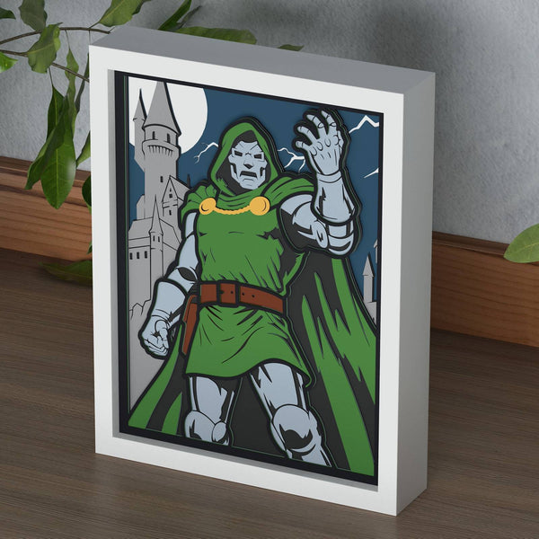 Dr Doom Diorama Shadow Box. File for cutting