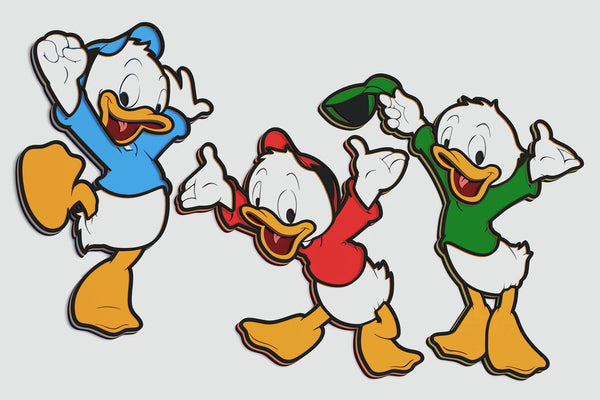 Huey, Louey, Dewey (DuckTales) Layered Design for cutting