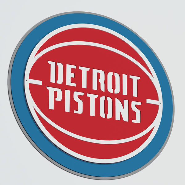 Detroit Pistons Layered Design for cutting