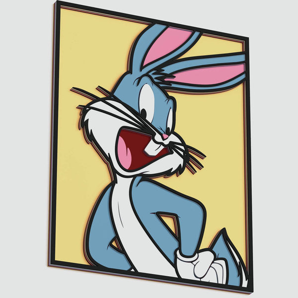 Bugs Bunny Portrait Layered Design for cutting