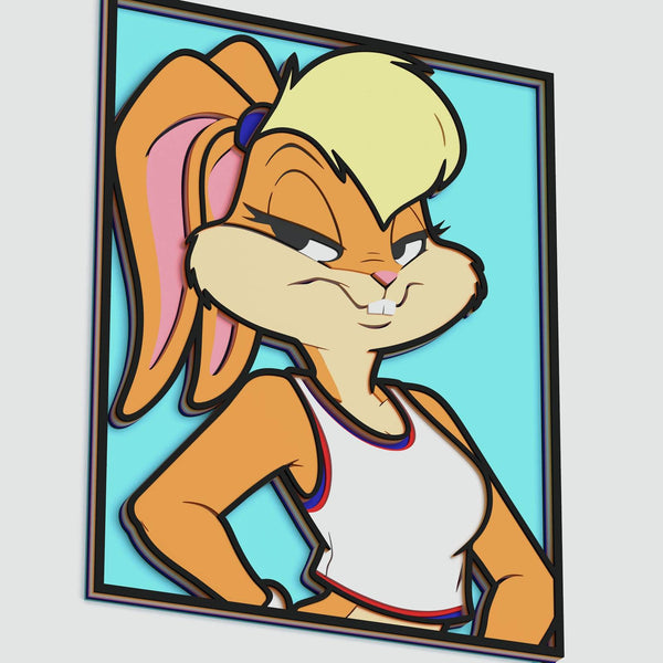 Lola Bunny Portrait Layered Design for cutting