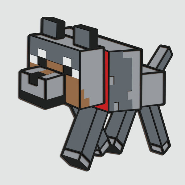 Minecraft Wolf Layered Design for cutting