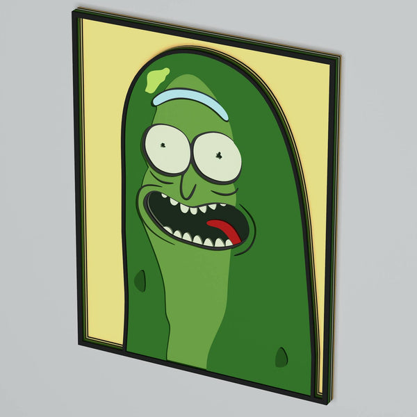 Pickle Rick Portrait Layered Design for cutting