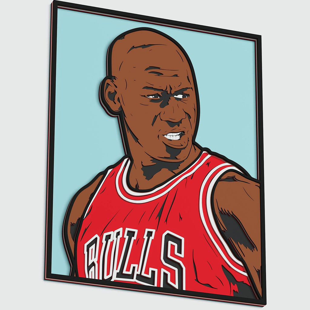 Michael Jordan Layered Design for cutting - LaserCraftum