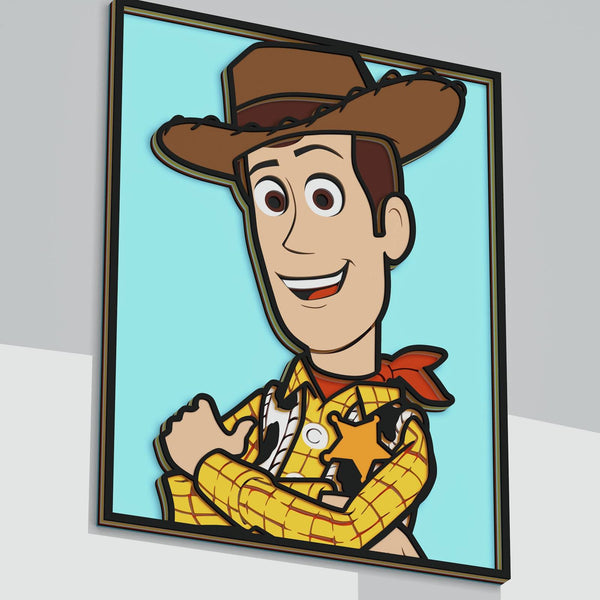 Woody Portrait Layered Design for cutting