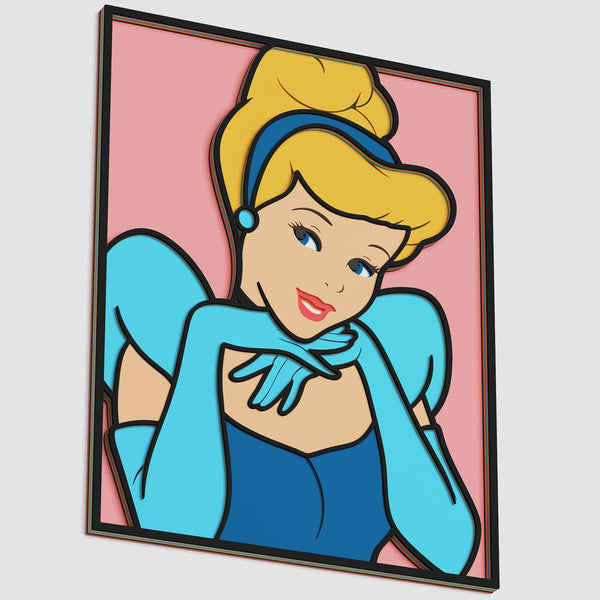 Cinderella Portrait Layered Design for cutting