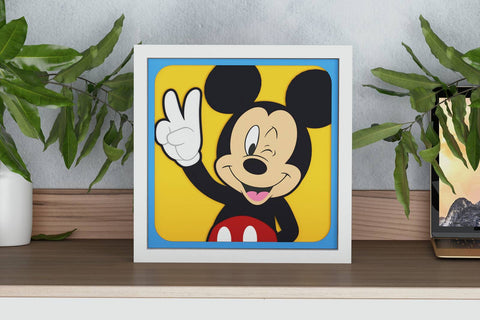 Mickey Mouse Shadow Box. File for cutting