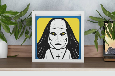 The Nun Shadow Box. File for cutting