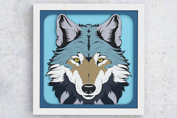 Wolf Shadow Box. File for cutting