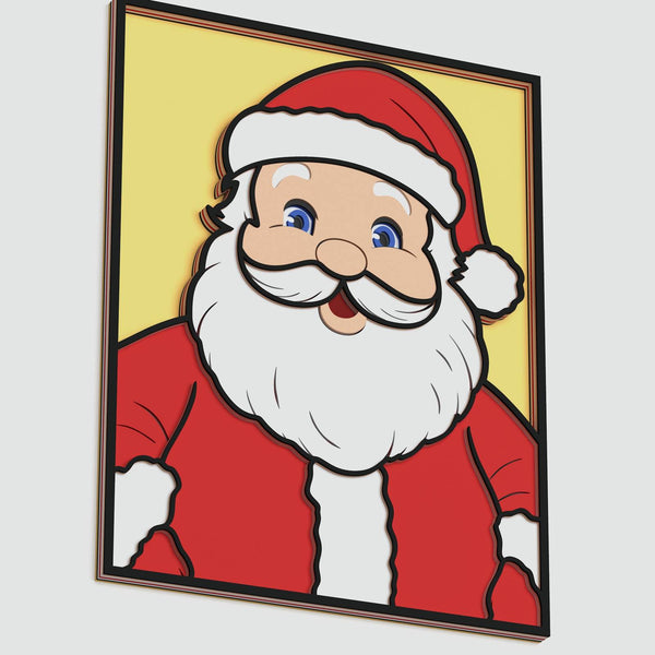 Santa Portrait Layered Design for cutting