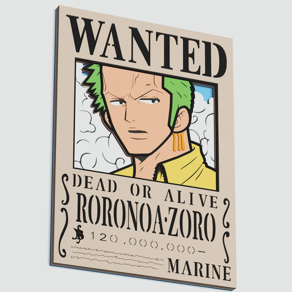 Wanted Zoro Layered Design for cutting