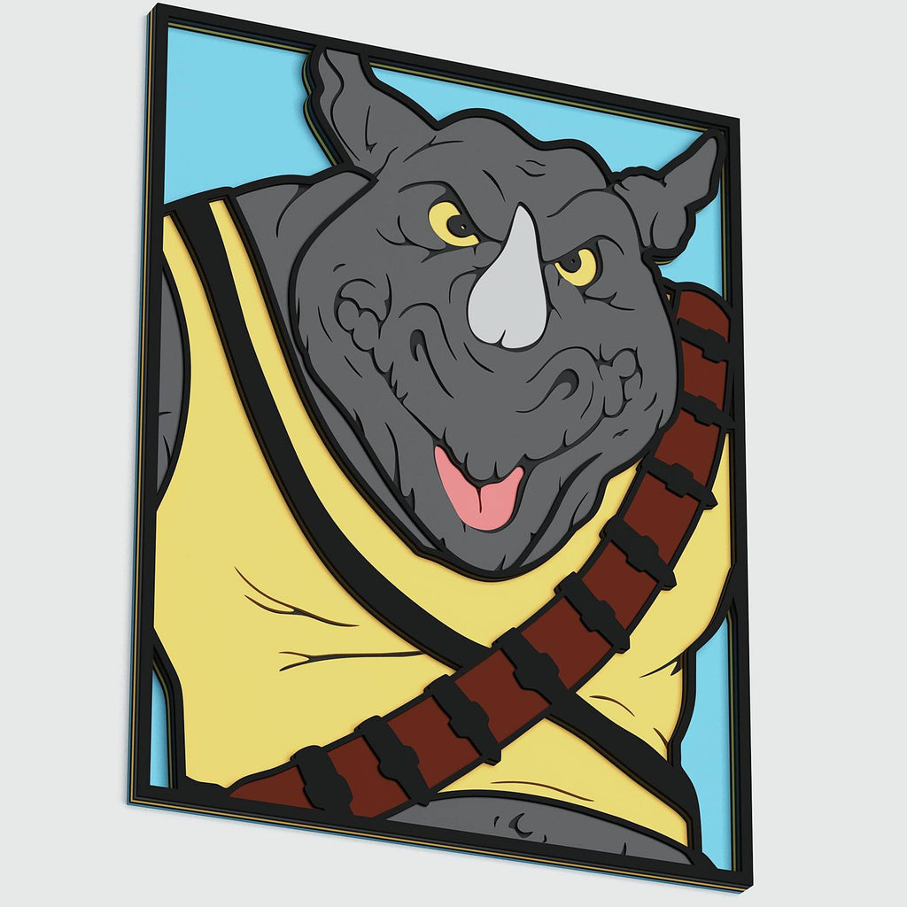 Rocksteady Vector Rocksteady Layered Design for cutting - LaserCraftum