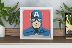 Captain America Shadow Box. File for cutting