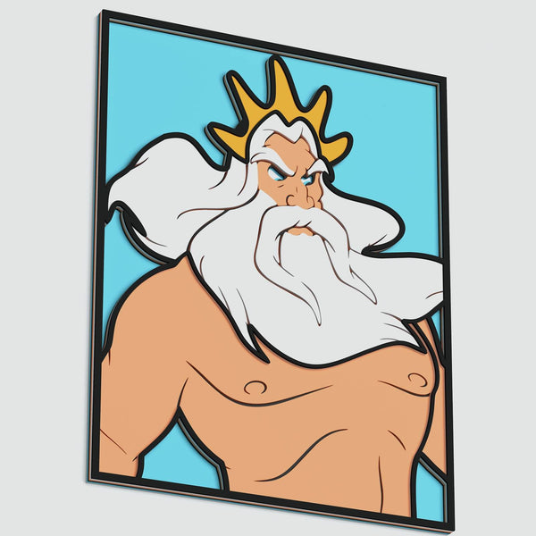 King Triton (The Little Mermaid) Layered Design for cutting