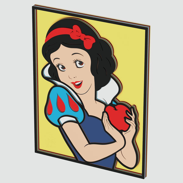 Snow White Portrait Layered Design for cutting
