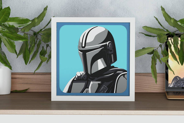 Mandalorian Shadow Box. File for cutting