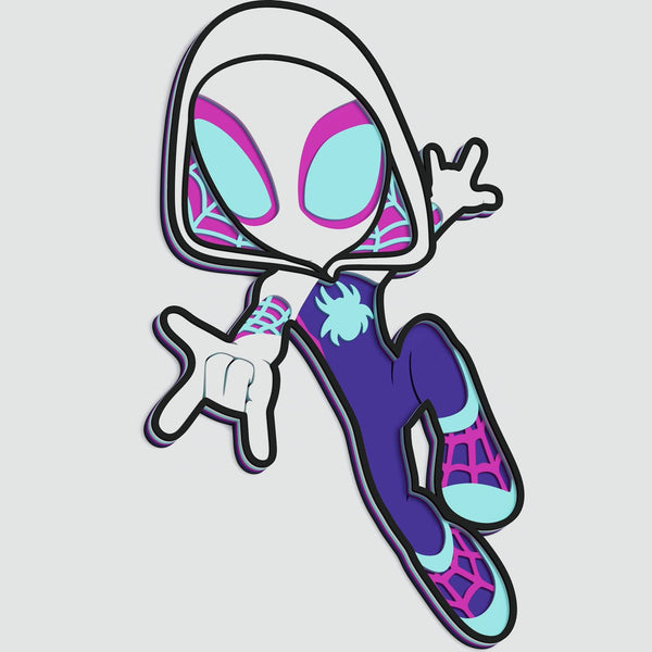 Gwen Stacy (Ghost-Spider)Layered Design for cutting