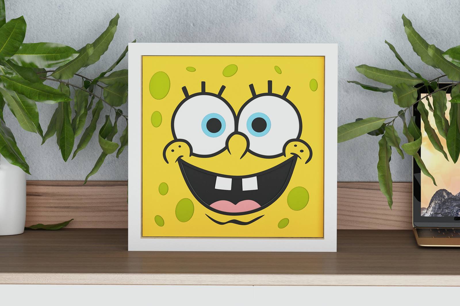 Spongebob Filing Document SpongeBob Shadow Box. File for cutting - LaserCraftum