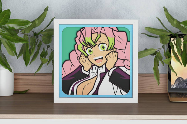 Mitsuri Kanroji Shadow Box. File for cutting