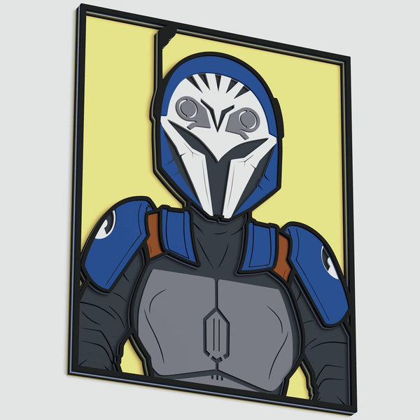 Bo-Katan Kryze (Mandalorian) Layered Design for cutting