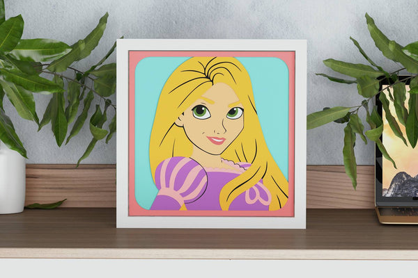 Rapunzel Shadow Box. File for cutting