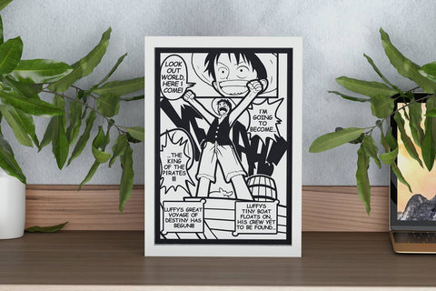 Manga One Piece Shadow Box. File for cutting