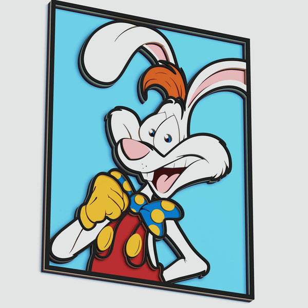 Roger Rabbit Portrait Layered Design for cutting