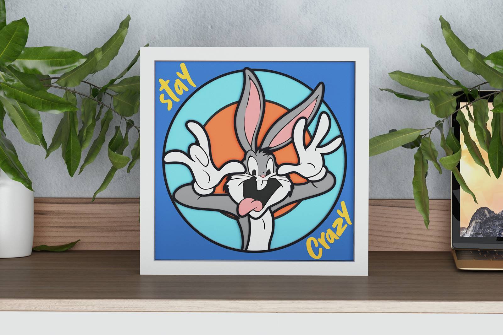 Bugs Bunny Shadow Box. File for cutting