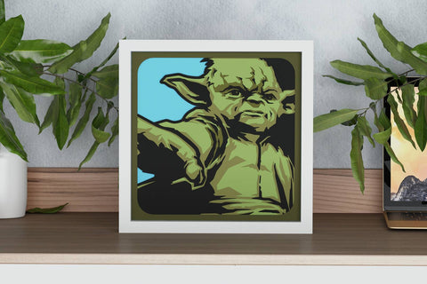 Yoda Shadow Box. File for cutting