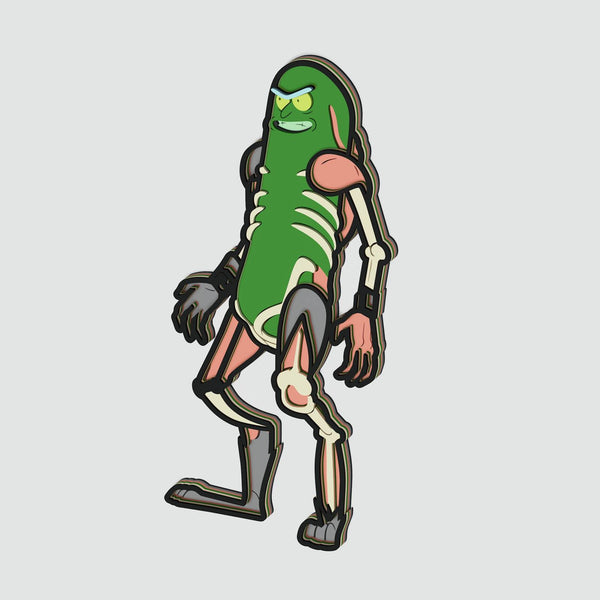 Pickle Rick Layered Design for cutting