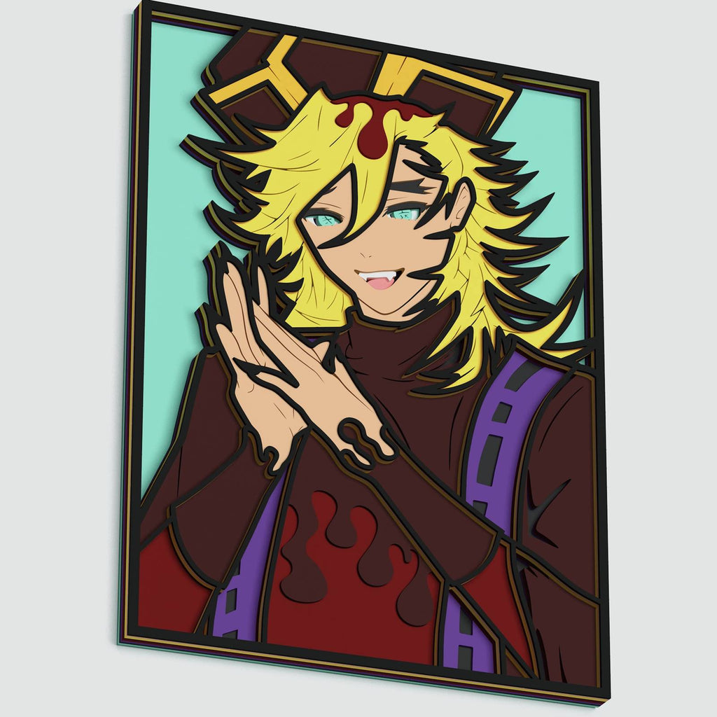 Doma's Ralys Doma (Demon Slayer) Layered Design for cutting - LaserCraftum