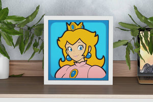Princess Peach Shadow Box. File for cutting