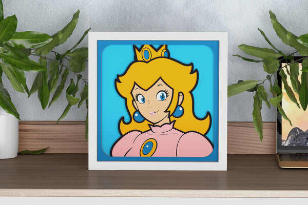 Princess Peach Shadow Box. File for cutting