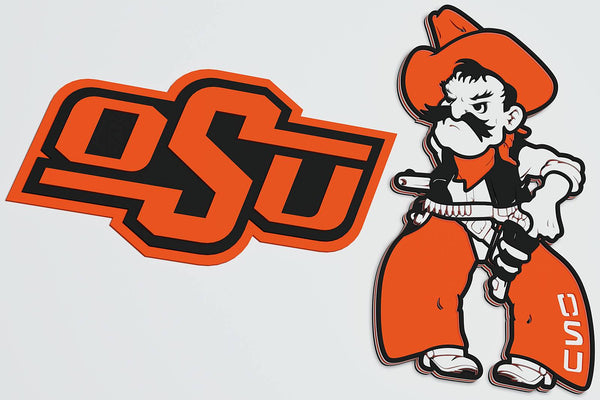 Oklahoma State University Logo Layered Design for cutting