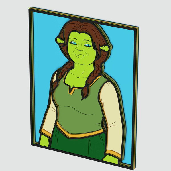 Fiona Portrait Layered Design for cutting