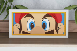 Super Mario Eyes Shadow Box. File for cutting