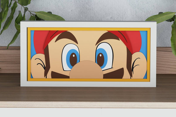 Super Mario Eyes Shadow Box. File for cutting