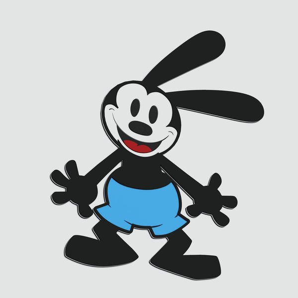 Oswald the Lucky Rabbit Layered Design for cutting
