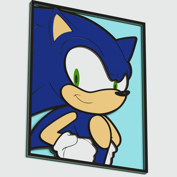Sonic Portrait Layered Design for cutting