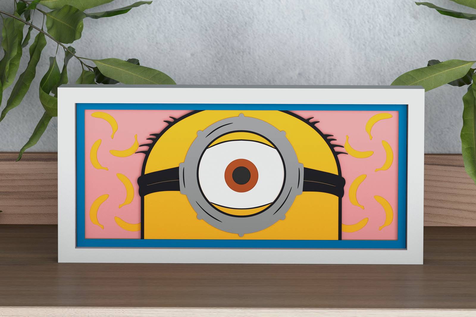 Minion Eyes Shadow Box. File for cutting