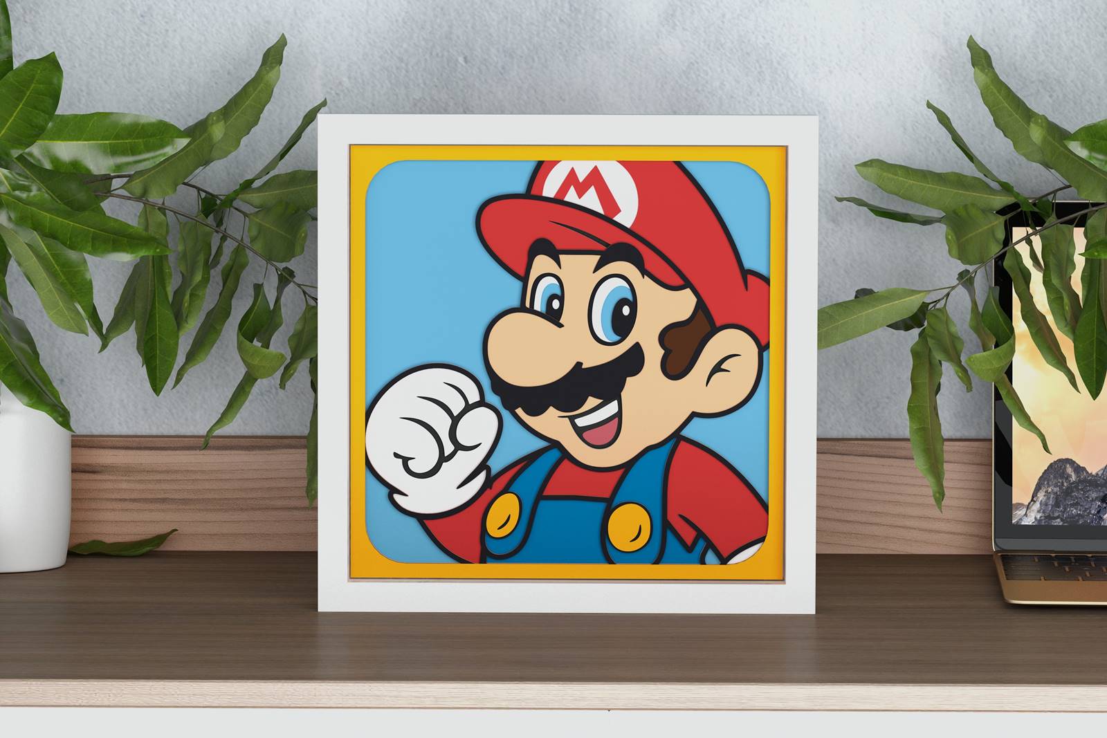 Mario Shadow Box. File for cutting
