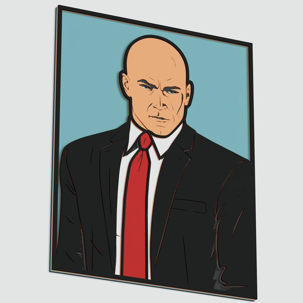 Agent 47 (Hitman) Layered Design for cutting